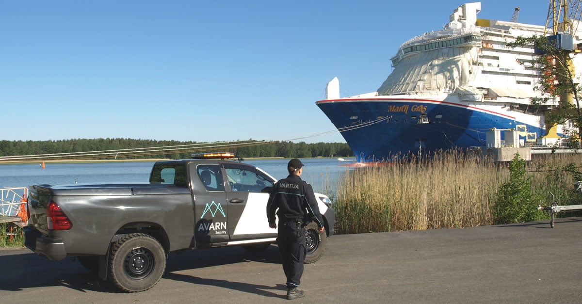 Avarn Security turvaa Turun telakan toimintaa.