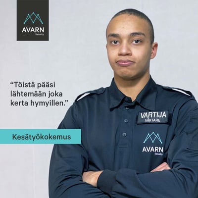 Julianin kesätyökokemus Avarn Securityllä